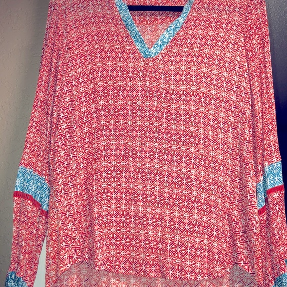 Coral summer blouse - Picture 1 of 2